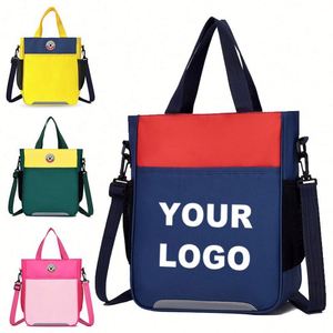Custom logo Elementary <b>School</b> Student <b>Backpack</b> Shoulder Bag Waterproof Children's Tutoring Bag Promotional Kids Handbags - Product Image 1