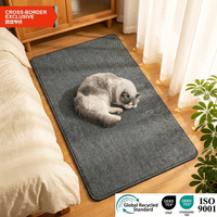Tapis pour animaux de compagnie en velours côtelé, imperméable, antidérapant, tapis de sol pour chien et chat, salle de bain, logo personnalisé, OEM, vente en gros, usine