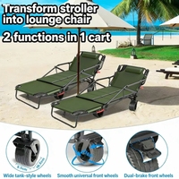 Chariot de camping portable d'extérieur avec lit extensible pour le repos en camping, la pêche et les rassemblements familiaux