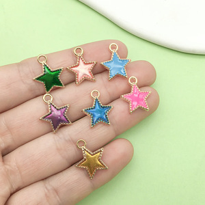 Colgante de aleación en forma de estrella colorido para accesorios de joyería DIY SN606 - Product Image 2