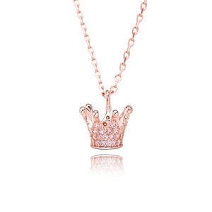 Collar con colgante de corona con incrustaciones de circón de moda Collar <span class=keywords><strong>minimalista</strong></span> y súper Hada dulce y lindo - Product Image 5
