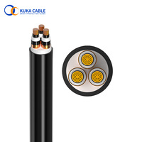 Câble d'alimentation non blindé de haute qualité à trois conducteurs 35-400mm² 12/20kV XLPE PVC avec conducteur en cuivre/aluminium pour la distribution d'énergie