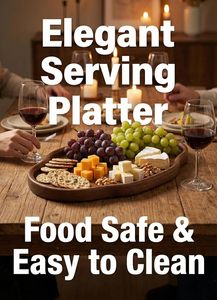 <span class=keywords><strong>Plateau</strong></span> en bois en forme <span class=keywords><strong>de</strong></span> nuage et <span class=keywords><strong>plateau</strong></span> <span class=keywords><strong>de</strong></span> service en bois - Planche décorative irrégulière pour <span class=keywords><strong>table</strong></span> basse, charcuterie, nourriture - Product Image 4