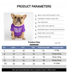 À l'intérieur de maman papa petite Miss bouledogue français Pet chien t-shirt gilet pour animaux de compagnie lettre impression chien à deux pattes tissu col rond gilet pour l'été - Product Image 6