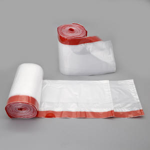 Plastic Disposable Garbage <b>Bags</b> with Handles, Draw Tape Garbage <b>Bags</b>, Garbage <b>Bag</b> with String - Product Image 2