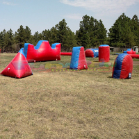 Jeux gonflables de qualité commerciale pour l'extérieur, arène de paintball, jeu gonflable de laser tag, bunkers