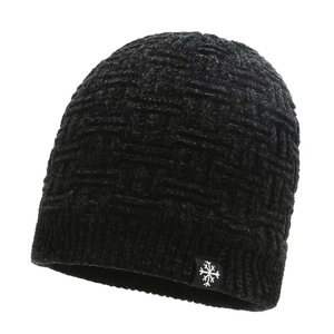 Ski Cap Knitted Beanie Red <b>Warm</b> Wool <b>Hat</b> With Snowflake Label Keep <b>Warm</b> Winter Outdoor Use - Product Image 3