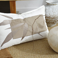 Housse de coussin décorative en lin rayé blanc beige lavable avec pompons, style bohème et campagnard, pour canapé, lit et décoration intérieure
