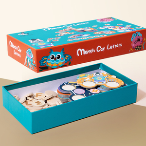 Juguete de Madera para Deletrear <span class=keywords><strong>Palabras</strong></span> <span class=keywords><strong>con</strong></span> <span class=keywords><strong>Letras</strong></span> del Alfabeto, Juego de Construcción de <span class=keywords><strong>Palabras</strong></span> <span class=keywords><strong>con</strong></span> Tren, Juguete Educativo de Aprendizaje del Inglés para Niños de 3 a 6 Años - Product Image 5