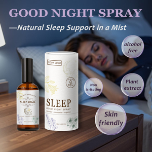 Brume parfumée pour oreiller à la lavande, pure et naturelle, pour un sommeil profond et rapide, à base d'huiles essentielles pures, spray relaxant pour la pièce, fabriqué à partir <span class=keywords><strong>de</strong></span> <span class=keywords><strong>graines</strong></span>, marque privée - Product Image 1
