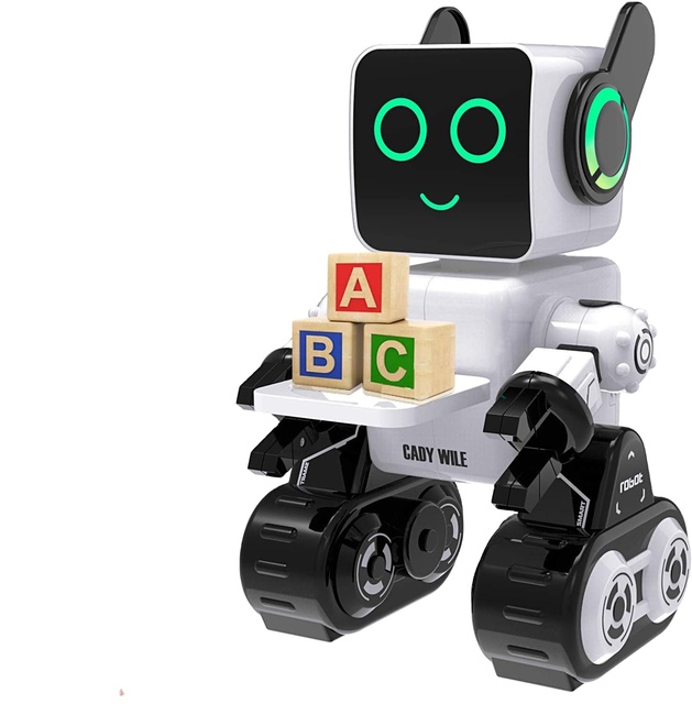 Intelligent Interactive Remote Control Robot with Built-in Piggy Bank, Educational Robotic Kit Walks Sings Robot Toy for Kid