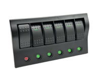 Panneau de commutation 6 voies avec protection par fusible ou disjoncteur pour voitures, bateaux, bus et véhicules tout-terrain