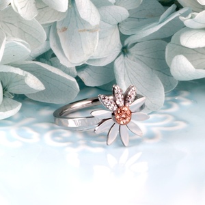 Nouvelles bagues en or à la mode, bijoux pour femmes, vente en gros de bijoux, bague fine en forme de cœur, acier inoxydable, bague étanche pour le doigt - Product Image 2