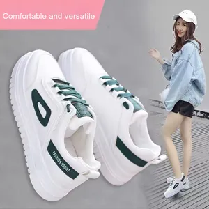<span class=keywords><strong>Zapatillas</strong></span> <span class=keywords><strong>Blancas</strong></span> <span class=keywords><strong>de</strong></span> Otoño para <span class=keywords><strong>Mujer</strong></span>, con Parte Superior <span class=keywords><strong>de</strong></span> Malla Transpirable, Entresuela <span class=keywords><strong>de</strong></span> Goma, Estilo Casual para Deportes, Fitness y Caminar, Estilo Moderno - Product Image 4