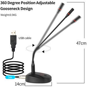 Nuevo Micrófono de Conferencia USB U140 con Soporte de Cuello de Cisne, Cancelación de Ruido para Escritorio, Conector de 3.5mm, para Salas de Reuniones - Product Image 2