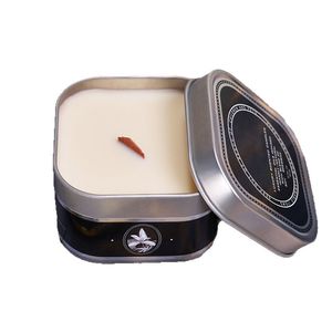 Luxury Scented <b>Candle</b> <b>Square</b> Tin 6.34 Oz Soy Beeswax Home Decoration - Product Image 4
