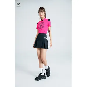 Vintage pileli japonya kore tarzı tenis etekler kısa beyaz siyah bayan seksi Mini etekler yaz yüksek bel Golf etekler