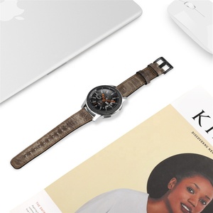 Correa de cuero genuino Vintage de 22mm para Huawei Watch GT 3/2/2E/Pro para Samsung para Galaxy Watch 3 para <span class=keywords><strong>Amazfit</strong></span> <span class=keywords><strong>GTR</strong></span> 46mm Compatible - Product Image 5