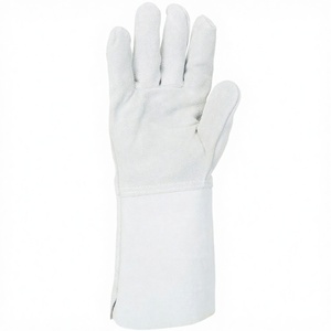 Premium Quality Cowhide Split Welding <b>Gloves</b> Safety Cuff 11 oz 40cm <b>Long</b> Lasting Flame Retardant Construction Safety Hand - Product Image 2