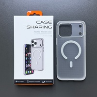 Coque de téléphone portable magnétique en TPU et PC, style Ins, gaufrée, compatible avec les modèles 18/17/16/15/14/13/12/11 Pro Max, avec boîte