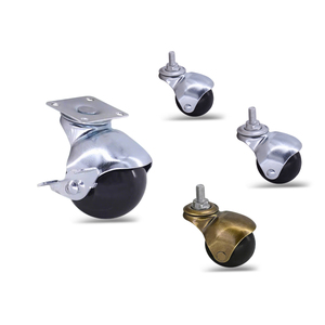 Roulettes <span class=keywords><strong>de</strong></span> chariot à vis M8, roues à billes en caoutchouc PP <span class=keywords><strong>de</strong></span> 40 mm (1,5 po), roulettes légères pour chaise <span class=keywords><strong>de</strong></span> bureau et meubles - Product Image 1