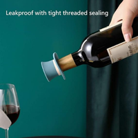 Bouchon de bouteille de vin en silicone réutilisable, accessoires pour le vin, protection contre la poussière et la fuite, pour garder le vin frais, bouchon de champagne magique