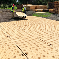 Tapis de protection du sol en HDPE haute résistance, plaque antidérapante pour machines de construction et protection du gazon sur chantier boueux
