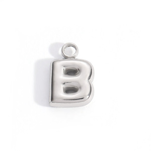 Nouveauté 2025 : Breloques personnalisées en acier inoxydable pour bijoux fantaisie, mini pendentifs lettres bulles initiales, breloques argentées pour la création de cadeaux - Product Image 4