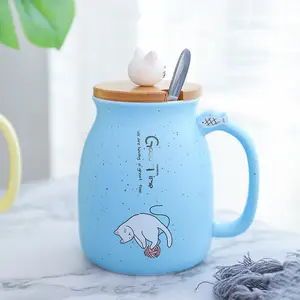 2024 produits tendance voyage café thé tasse en céramique chat tasse avec poignée