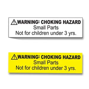 Self Adhesive Baby Caution Label Choking Hazard Warning Labels for Small Toy