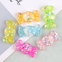 Aksesoris Resin Jelly Permen DIY Grosir, Model Pola Jepit Rambut Flatback Resin untuk Kerajinan & Dekorasi, Hiasan Kepala Bertema Seni