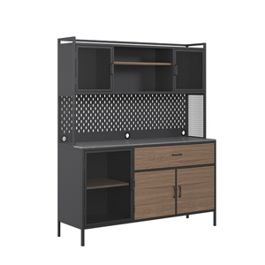 Mueble de Salón Moderno y Ecológico de Acero, Armario Despensa con 3 Cajones, Marca BIZOE - Product Image 3