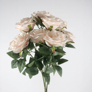 Vente en gros de F-0001 roses artificielles rouges et blanches faites à la main sept têtes <span class=keywords><strong>neuf</strong></span> têtes dix têtes fleurs de Noël réalistes - Product Image 5
