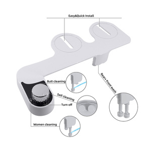 고품질 비 전기 기계식 냉수 슬림 화장실 비데 분무기 부착 이중 노즐 자체 청소