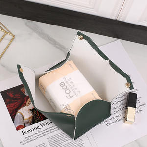 กล่องกระดาษทิชชูหนังกันน้ำอเนกประสงค์สำหรับใช้ในบ้านสำนักงานสีชมพู - Product Image 3