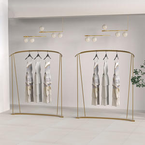 Portaabbigliamento in metallo per abiti Vintage con supporto per abbigliamento moderno negozio di abbigliamento personalizzato per vendita al dettaglio - Product Image 6
