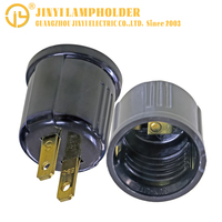 Produits personnalisés Adaptateur en bakélite NEMA1-15P base d'ampoule à filetage interne non polarisé supports de lampe bases de lampe