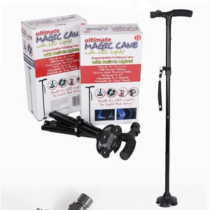 Ningyu <b>Magic</b> Cane 22 Inch Foldable Aluminum Alloy With Led Light For Elderly Walking Support - Product Image 1