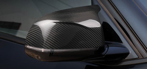 Fibre de carbone sèche pour BMW X3, coque de rétroviseur de style corne de vache, modification de la coque de rétroviseur, protection extérieure en fibre de carbone - Product Image 1