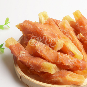 Fábrica OEM de pollo y patata dulce para perros, golosinas para mascotas, distribuidor de entrenamiento para perros importador, golosinas para perros al por mayor, Etiqueta Privada - Product Image 3