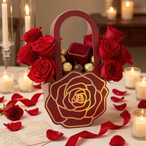 Confezione Regalo di Alta Qualità per Fiori di Compleanno, Scatola a Forma di Cuore per Bouquet da Matrimonio, Borsa per Fiori - Product Image 6