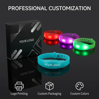 Pulsera LED con Logotipo Personalizado, Controlada por DMX, Programable, RGB Intermitente, Silicona Ecológica, Alcance de 300m, Decoración para Conciertos y Estadios