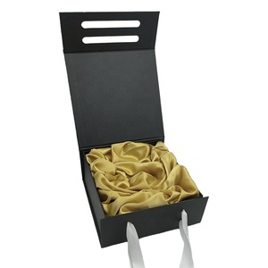 Biểu Tượng Tùy Chỉnh Sang Trọng Satin Chèn Xử Lý Hộp Bao Bì Có Thể Gập Lại Tông Tóc Giả Hộp Quà Tặng Với Nắp Từ - Product Image 5