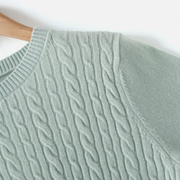 Pull-over décontracté surdimensionné à col rond pour femme, style coréen, tricot côtelé chauve-souris avec fentes latérales, 100 % Lyocell, personnalisable