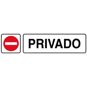 Segnale Adesivo 250x63 mm. Privato - Product Image 1
