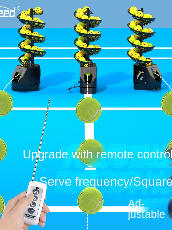 Automatic Tennis Ball Machine with Remote Control Portable Trainer for Single Practice