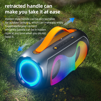 Nouvelle arrivée, haut-parleur portable EBS-611Mini, 60W, LED RGB, étanche IPX4, woofer, avec poignée en silicone pour une utilisation en extérieur, à la maison, sur ordinateur