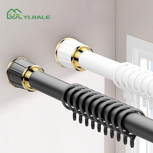 YIJIALE Tiges de <span class=keywords><strong>Rideau</strong></span> <span class=keywords><strong>Sur</strong></span> <span class=keywords><strong>Mesure</strong></span> en Métal, <span class=keywords><strong>Tringle</strong></span> Télescopique et Accessoires - Product Image 1