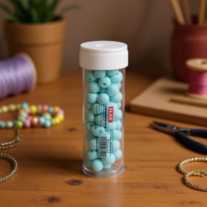 ลูกปัดอิลัน อะบาลอริโอ 8 ซม. สีมาการองน้ำเงิน สำหรับงานประดิษฐ์เครื่องประดับ - Product Image 2