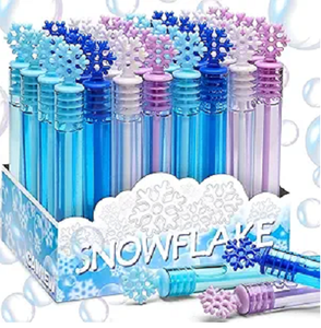 <strong>Mini</strong> Snowflake <strong>Bubble</strong> Wand Bulk with <strong>Bubbles</strong> Refill Solution Toys 48 Pack <strong>Bubble</strong> Maker Toy for Party Favors - Product Image 1
